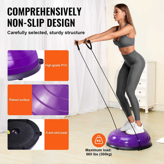Translation missing: en.VEVOR Half Exercise Ball Trainer, 23 inch, Purple