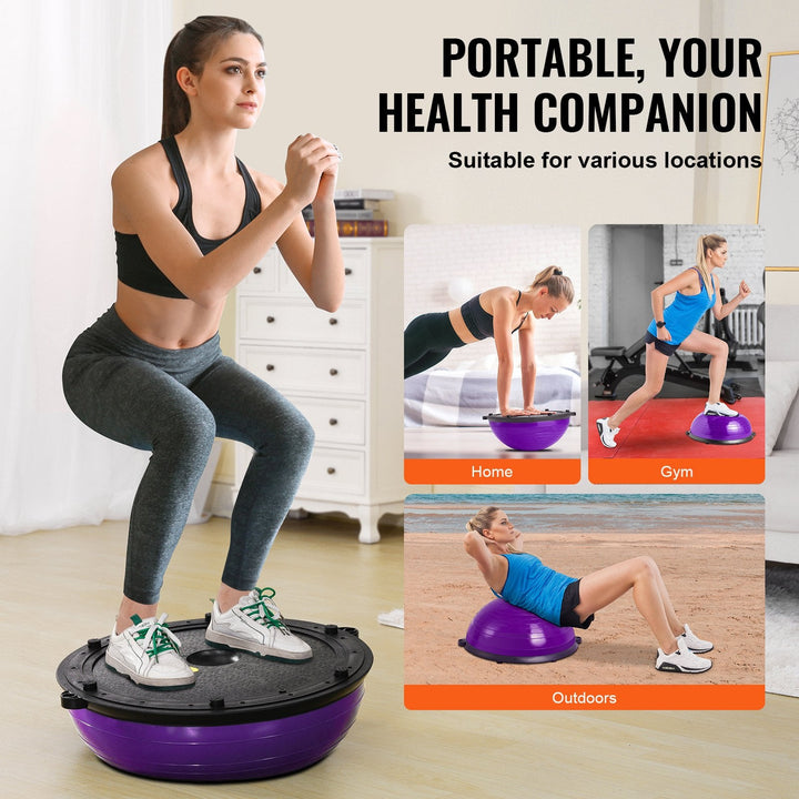 Translation missing: en.VEVOR Half Exercise Ball Trainer, 23 inch, Purple