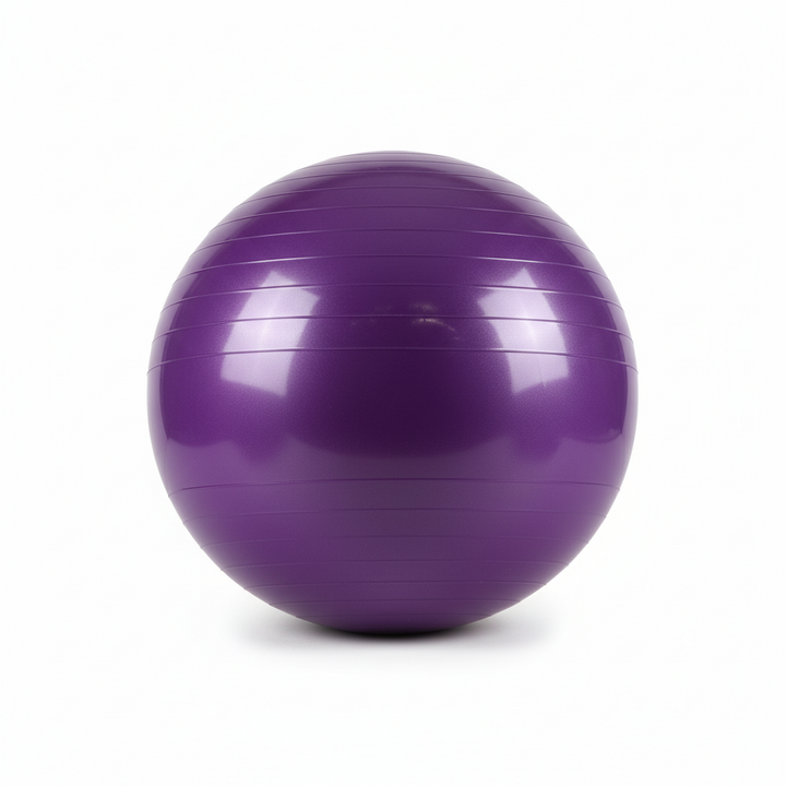 Translation missing: en.Purple Anti-Burst Exercise Ball, Pilates &amp; Yoga Ball with foot pump - Diametre 65cm